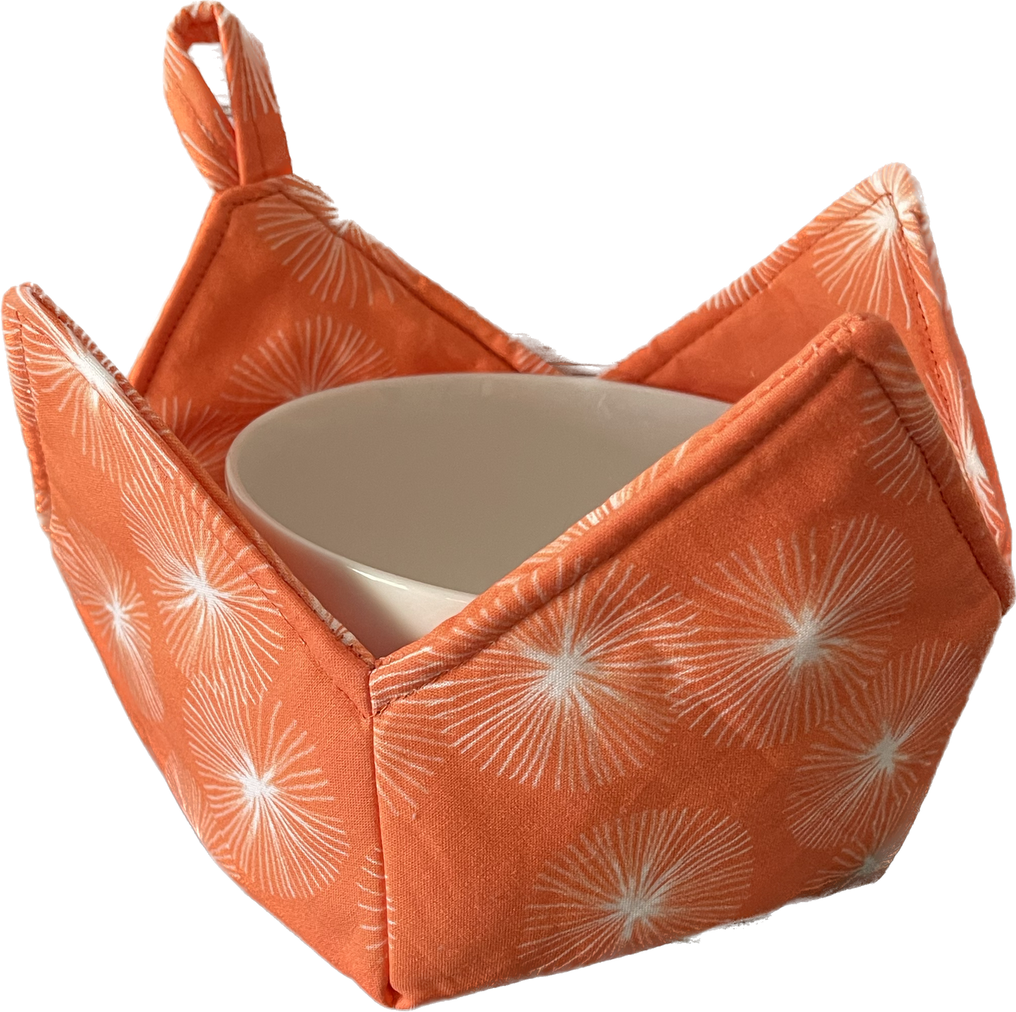 0065 - Small Dandelions M+M Tangerine by Friztin Fabric by friztin