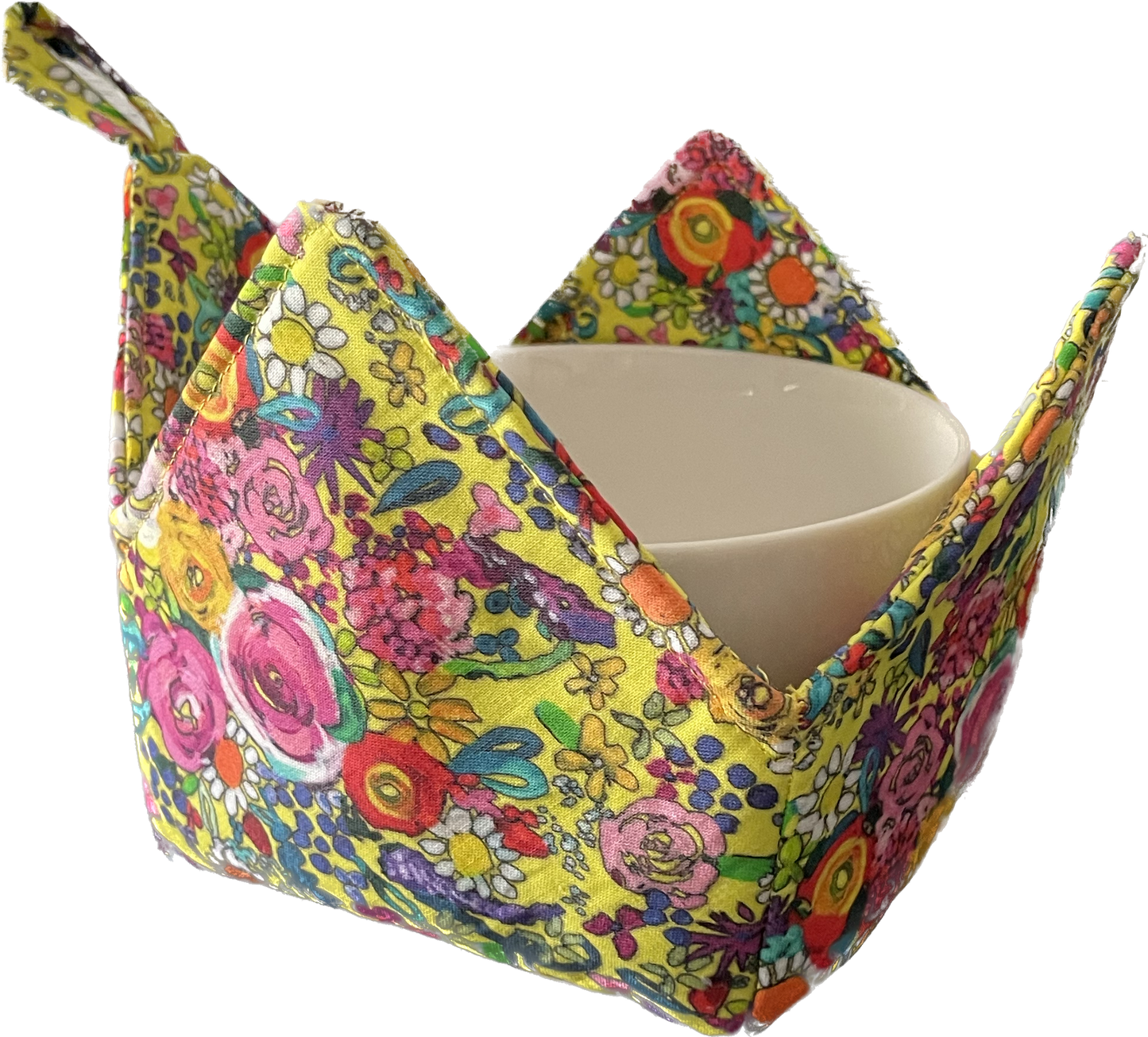0067 - Les Fleurs // Yellow (Small Size) Fabric bytheartwerks