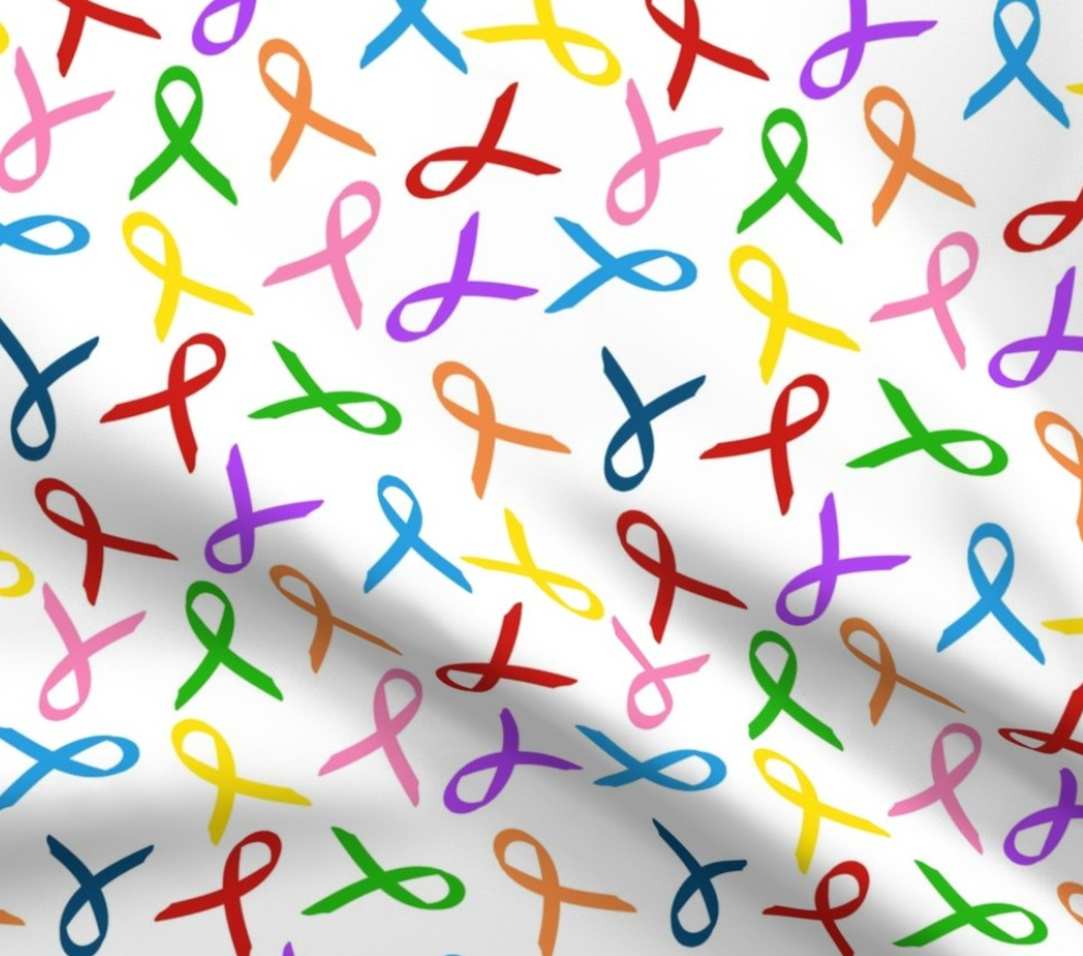 0041 - All color ribbons large scale Fabric by themadcraftduckie