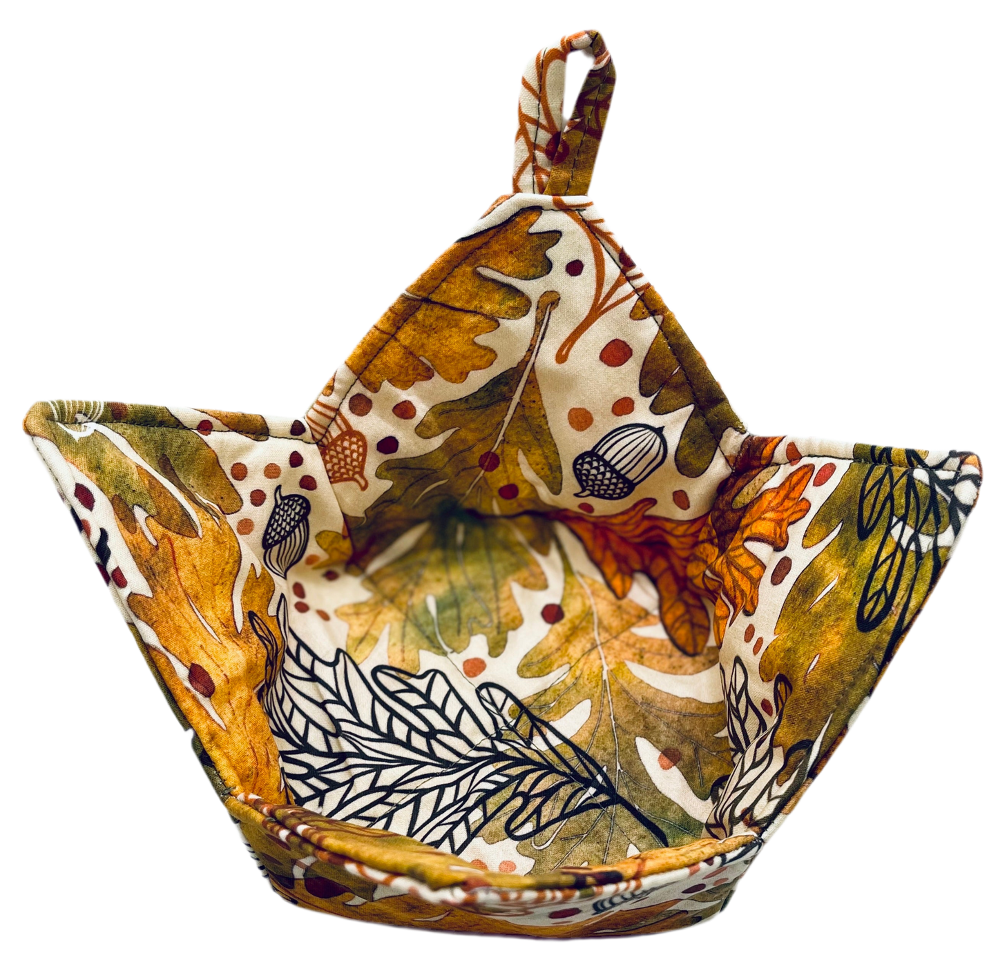 0059 - Autumn Confetti Fall Leaves- Thanksgiving Home Decor- Earthy Tones Oak Leaves and Acorns Fabric by patricia_lima