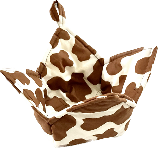 0076 - Brown cow print fabric - 90s throwback Fabric bycharlottewinter