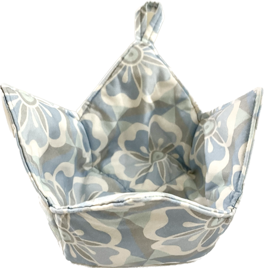 0078 - Vintage kitchen flower wallpapers blue Fabric byreinekke