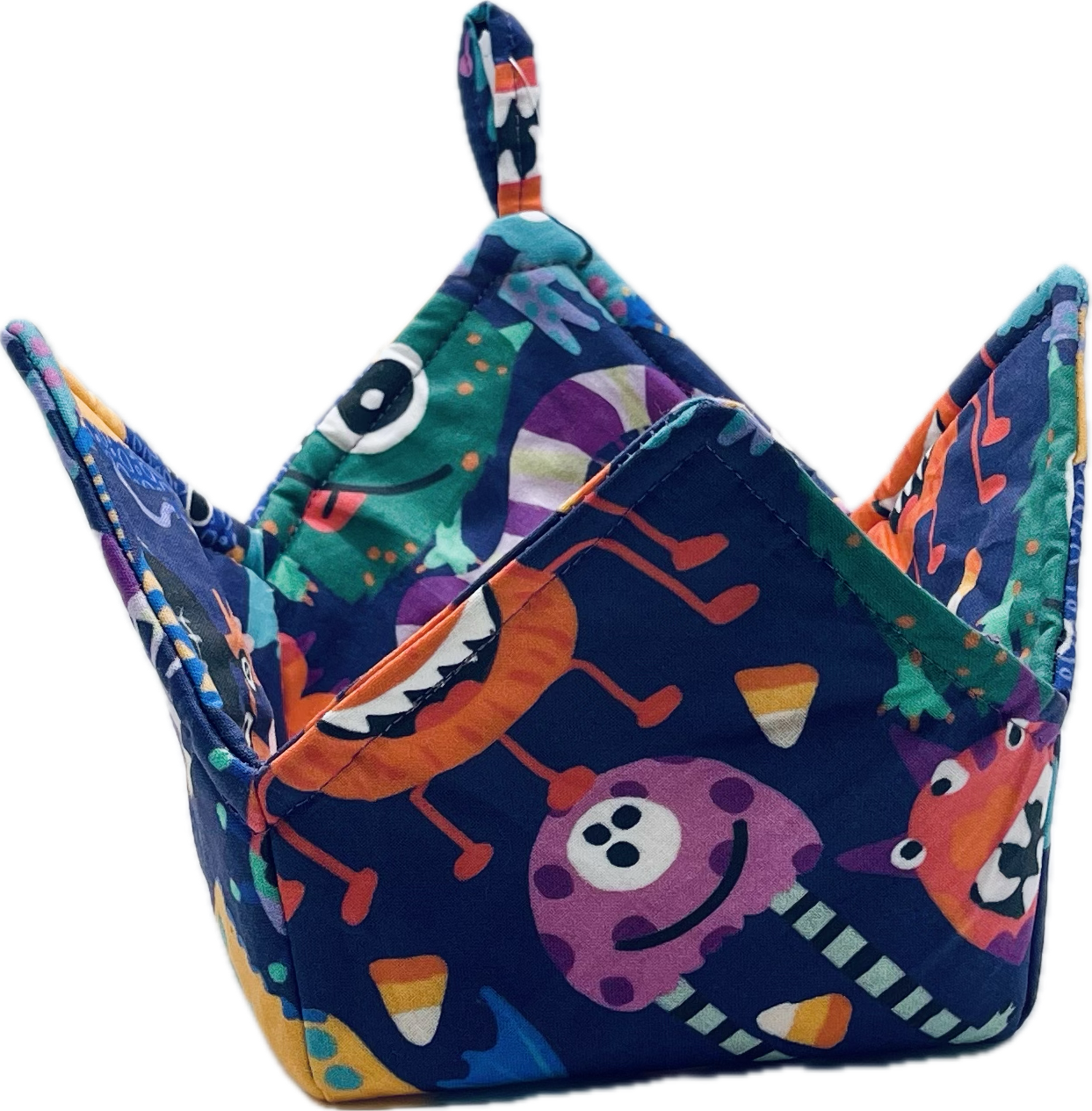 0097 - Halloween monsters  eating candy corn - Medium Fabric byanelise-design