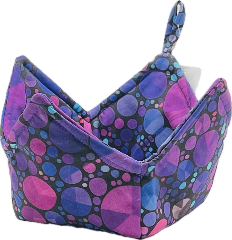 0107 -  Purple Circles Fabric by aftermyart