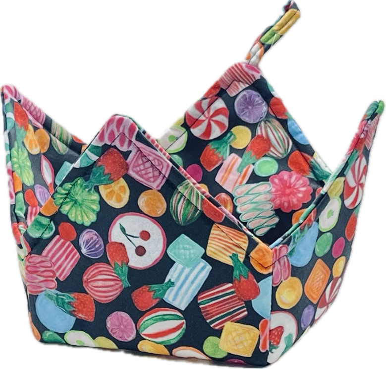 0106 - Mimi's Candy Dish/ Black Fabric by theartwerks