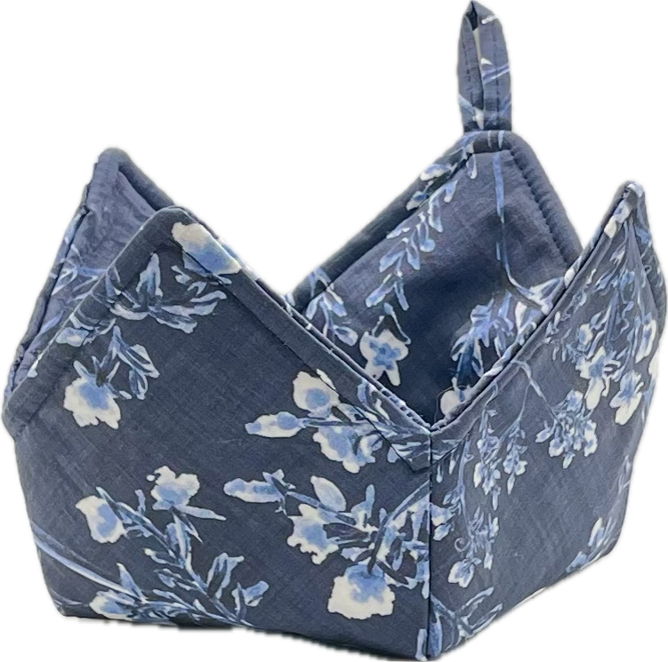0099 - Chinoiserie Wild Flowers (Navy) - Large Scale Fabric bysmokeinthewoods