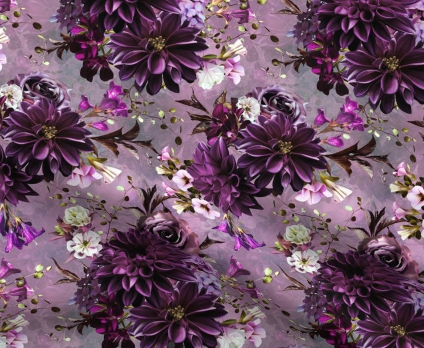 0116 - Autmnal Dark Luxury Dramatic PurplFabric by utart