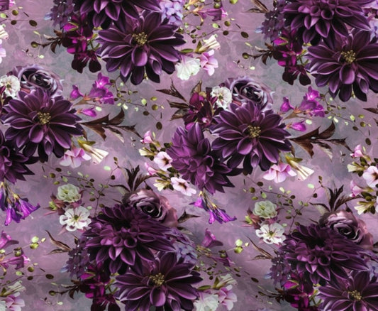 0116 - Autmnal Dark Luxury Dramatic PurplFabric by utart