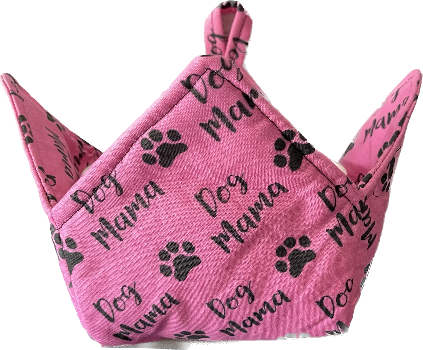 0062 - dog mama on hot pink small Fabric by lilcubby
