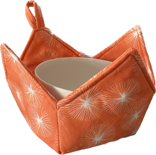 0065 - Small Dandelions M+M Tangerine by Friztin Fabric by friztin