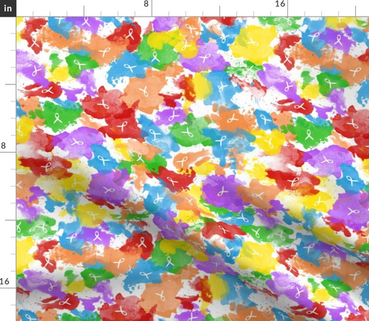 0043 - All colors watercolor splashes ribbons