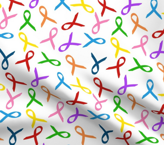 0041 - All color ribbons large scale Fabric by themadcraftduckie
