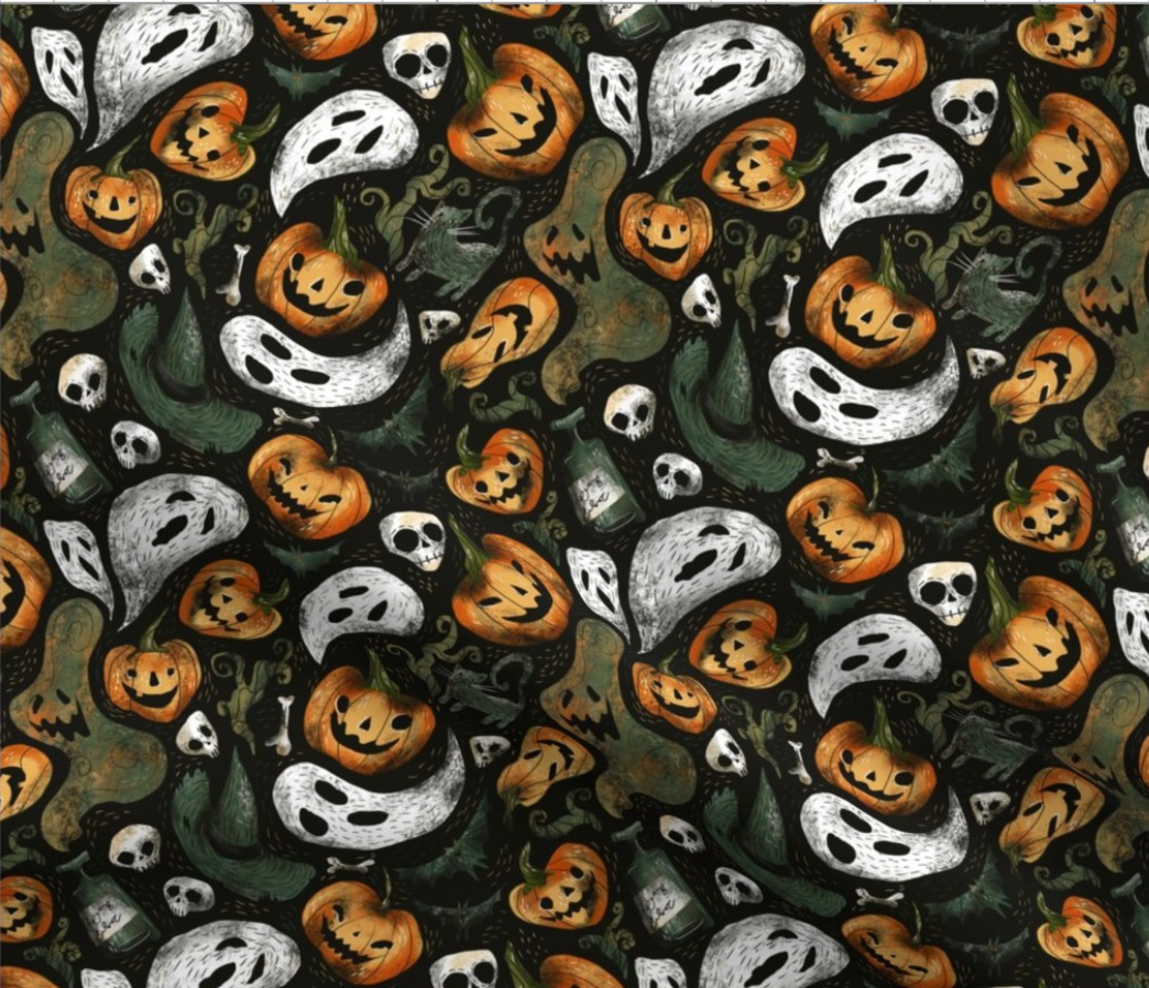0051 - Halloween party Fabric by daria_nokso