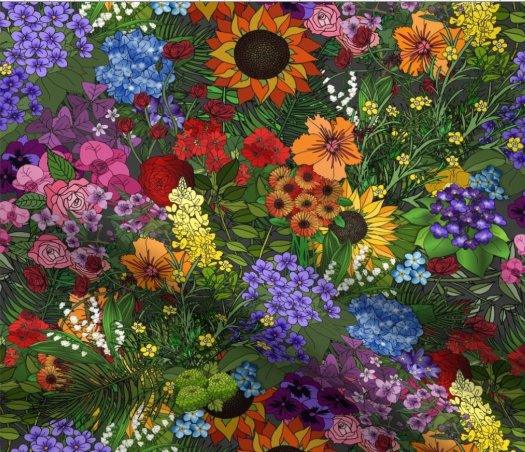 0055 - Botanic Garden Fabric by irishvikingdesigns